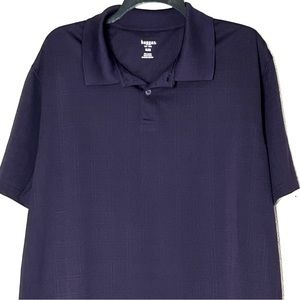Haggar XL Purple Polo Short Sleeve Shirt